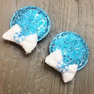 Minnie Mouse Ear Clips - Frozen